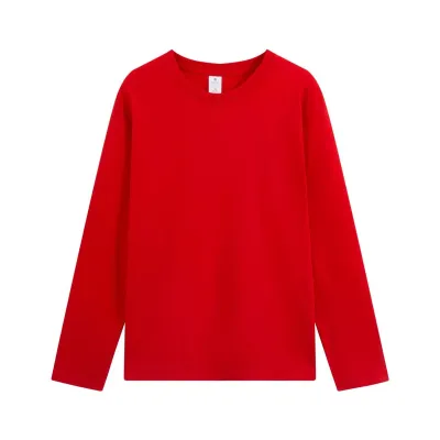 Men'S Fashion Casual Simple Solid Color Cotton Loose Long Sleeve T-Shirt