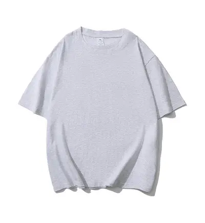 Men Fashion Casual Simple Solid Color Cotton Round Neck Short-Sleeve Loose T-Shirt