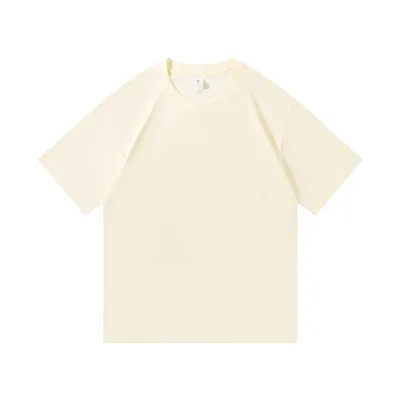 Men Fashion Casual Simple Solid Color Cotton Round Neck Short-Sleeve Loose T-Shirt