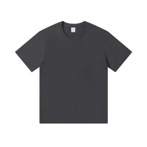 Men Fashion Casual Simple Solid Color Cotton Short Sleeve T-Shirt