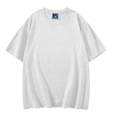 Men Fashion Casual Simple Solid Color Cotton Round Neck Short-Sleeve T-Shirt