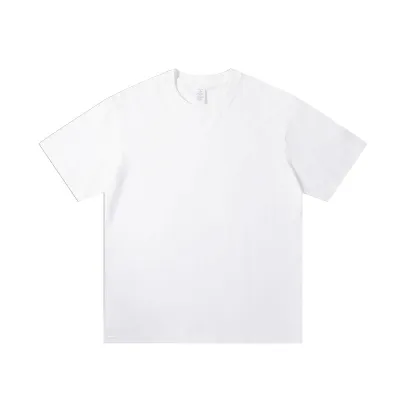 Men Fashion Casual Simple Summer Solid Color Cotton Round Neck Short-Sleeve T-Shirt