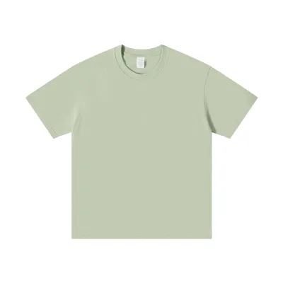 Men Fashion Casual Simple Summer Solid Color Cotton Round Neck Short-Sleeve T-Shirt