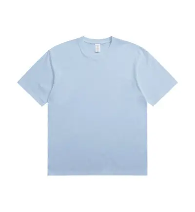 Men Fashion Casual Simple Summer Solid Color Cotton Round Neck Short-Sleeve T-Shirt