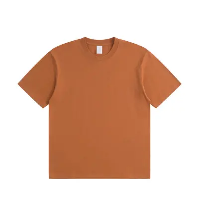 Men Fashion Casual Simple Summer Solid Color Cotton Round Neck Short-Sleeve T-Shirt
