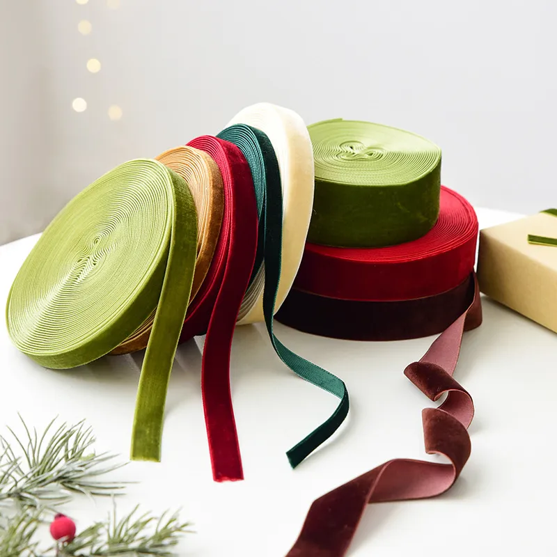 Christmas Thickened Velvet Ribbon Gift Strap