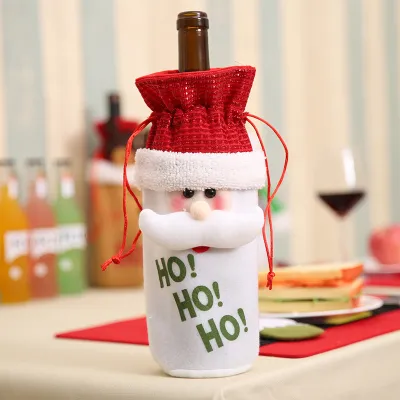 Christmas Santa Claus Wine Bag Table Decoration Gifts