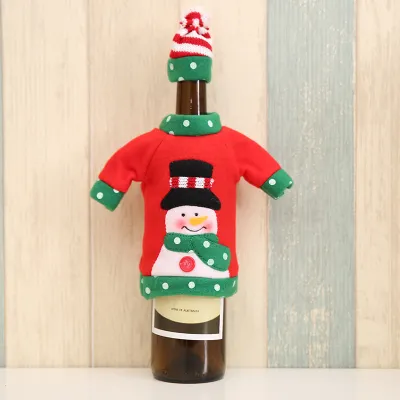 Christmas Cartoon Wine Bottle Table Decorations