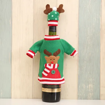 Christmas Cartoon Wine Bottle Table Decorations