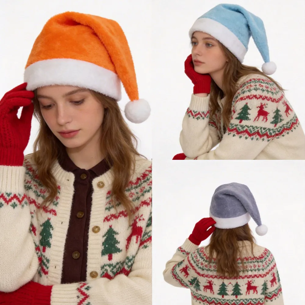 Fashion Short Plush Christmas Hat