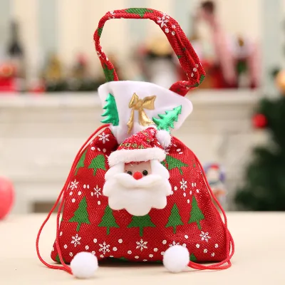Christmas Santa Claus Gift Bag Decoration