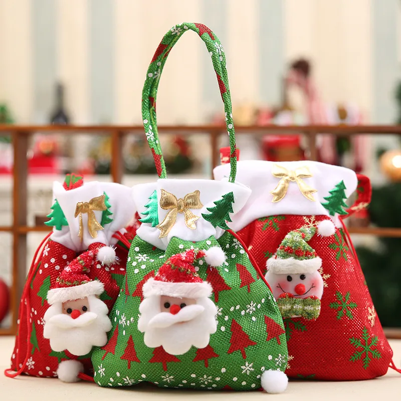 Christmas Santa Claus Gift Bag Decoration