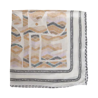 Fashion Print Square Silk Scarf