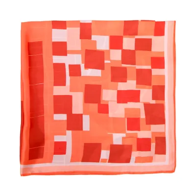Fashion Print Square Silk Scarf