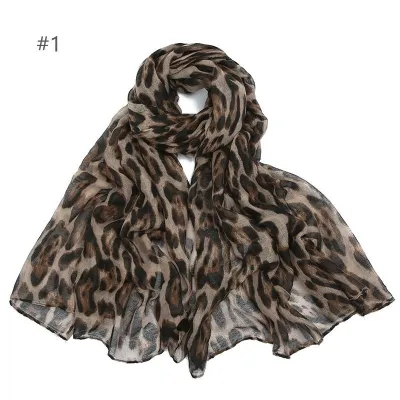 Fashion Leopard Print Long Scarf Shawl