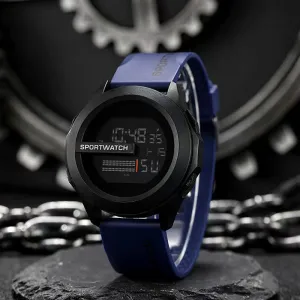 Men'S Fashion 50m Waterproof Large Dial Electronic Watch