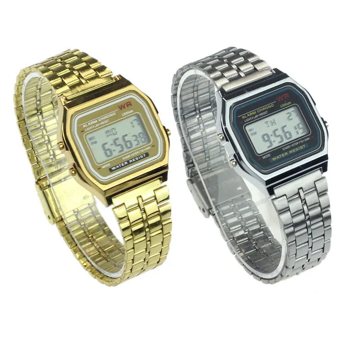 Fashion Simple Solid Color Ultra-Thin Steel Band Electronic Watch