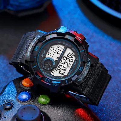 Men Fashion Simple Waterproof Alarm Clock Electronic Watch