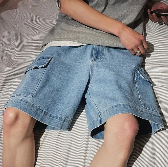 Men'S Fashion Casual Summer Loose Denim Shorts