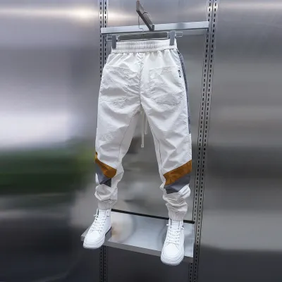 Men Fashion Casual Color Block Spring And Summer Thin Loose Pants