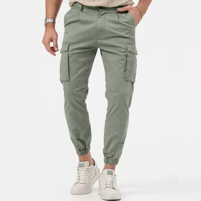 Men Fashion Casual Spring And Autumn Solid Color Jogger Pants