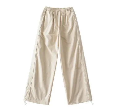 Women Fashion Casual Wide Leg Straight Pants