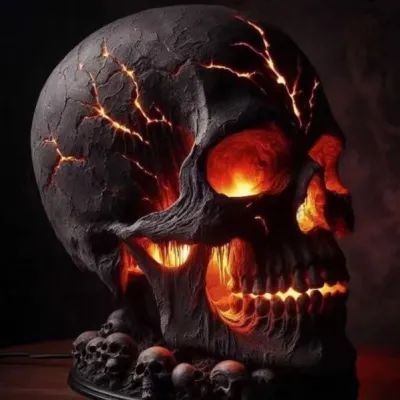 Halloween Skull Light Garden Decoration Crafts
