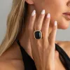 Ring Light Gold Black 0986