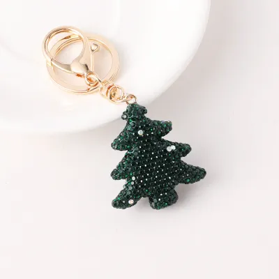 Creative Christmas Series Rhinestone Keychain