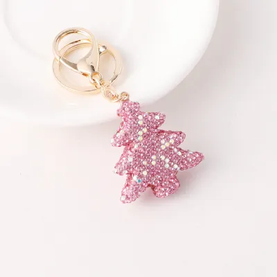 Creative Christmas Series Rhinestone Keychain
