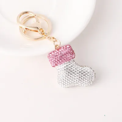 Creative Christmas Series Rhinestone Keychain
