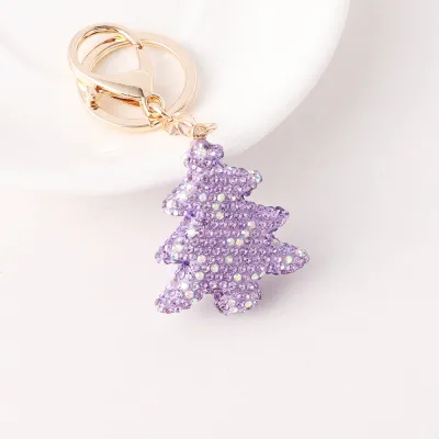 Creative Christmas Series Rhinestone Keychain