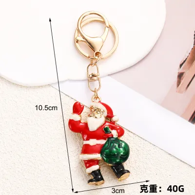 Creative Christmas Cartoon Rhinestone Keychain