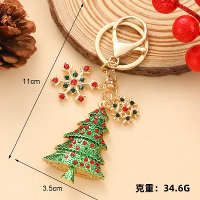 Creative Christmas Rhinestone Key Chain