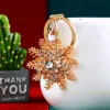 A285 Christmas Snowflake Gold White Diamond