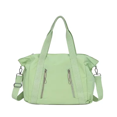 Casual Simple Solid Color Nylon Travel Large Capacity Shoulder Handbag