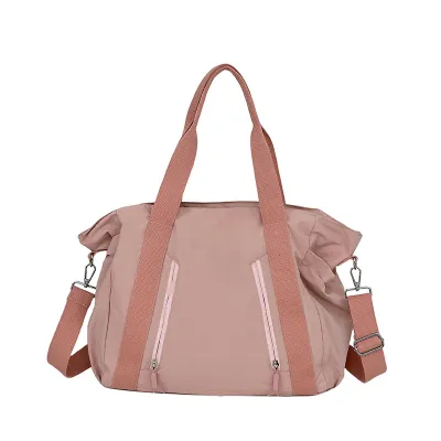 Casual Simple Solid Color Nylon Travel Large Capacity Shoulder Handbag