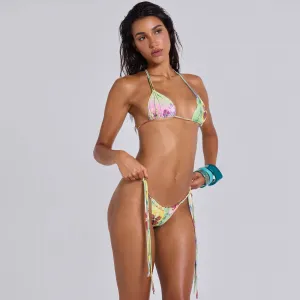 Women Sexy Floral Print Strap Bikini