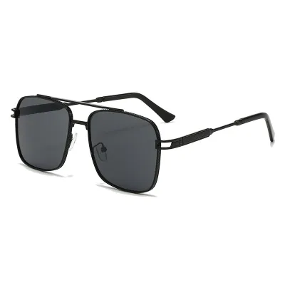 Men'S Fashion Casual Retro Double Beam Anti-Uv Sunglasses