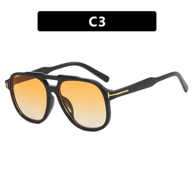 Men Fashion Casual Double Beam T-Shaped Sunglasses