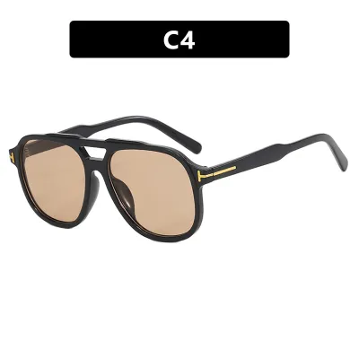 Men Fashion Casual Double Beam T-Shaped Sunglasses