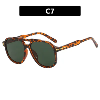 Men Fashion Casual Double Beam T-Shaped Sunglasses