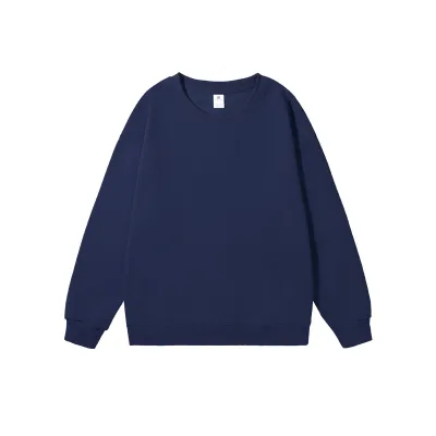 Men Fashion Casual Autumn Simple Solid Color Round Neck Long-Sleeve Sweatshirt