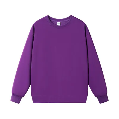 Men Fashion Casual Autumn Simple Solid Color Round Neck Long-Sleeve Sweatshirt
