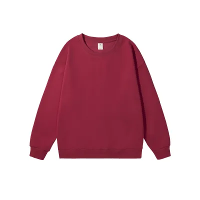 Men Fashion Casual Autumn Simple Solid Color Round Neck Long-Sleeve Sweatshirt