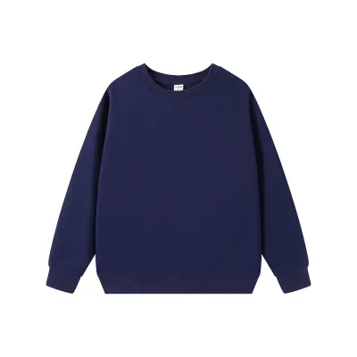 Men Fashion Casual Autumn Simple Solid Color Long-Sleeve Loose Sweatshirt