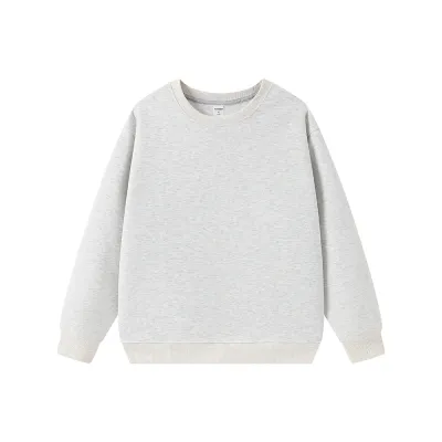 Men Fashion Casual Autumn Simple Solid Color Long-Sleeve Loose Sweatshirt
