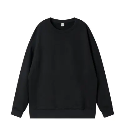 Men Fashion Casual Autumn And Winter Solid Color Long-Sleeve Loose Sweatshirt