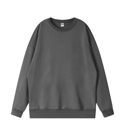 Men Fashion Casual Autumn And Winter Solid Color Long-Sleeve Loose Sweatshirt
