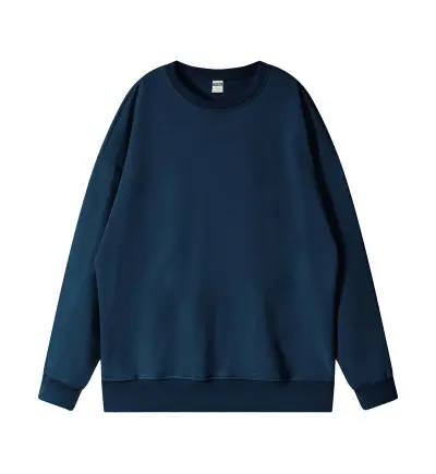 Men Fashion Casual Autumn And Winter Solid Color Long-Sleeve Loose Sweatshirt